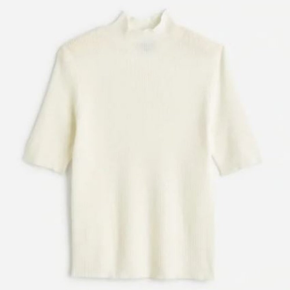 100% Merino Wool Ribbed Top - Picture 2 of 5
